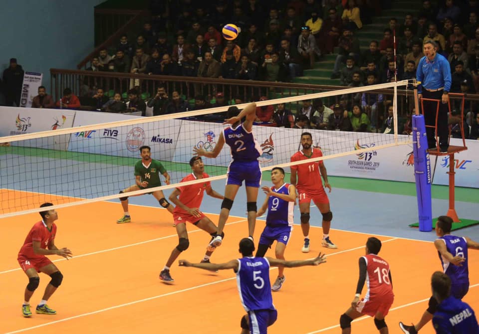 HOSTS NEPAL ENJOY MIXED LUCK ON OPENING DAY OF 13TH SAG VOLLEYBALL ...