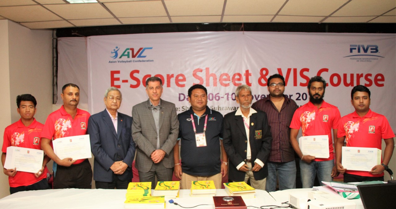 AVC E-SCORESHEET & VIS COURSE COMPLETED SUNDAY IN BANGLADESH