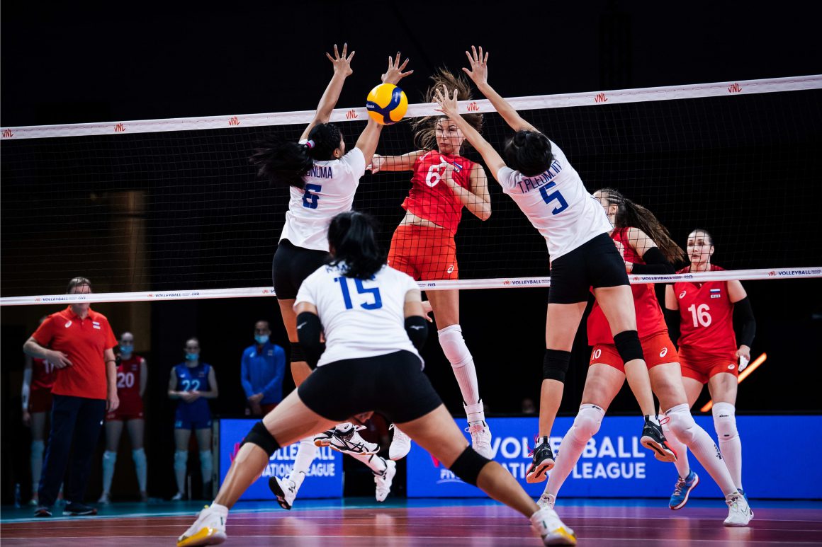 RUSSIA DEMOLISH DETERMINED THAILAND 3-1 FOR THEIR 5TH WIN AT 2021 VNL