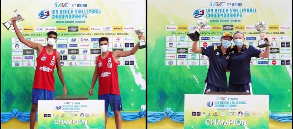 IRAN, AUSTRALIA SHARE TOP HONOURS AT 3RD ASIAN U19 BEACH VOLLEYBALL CHAMPIONSHIPS IN THAILAND