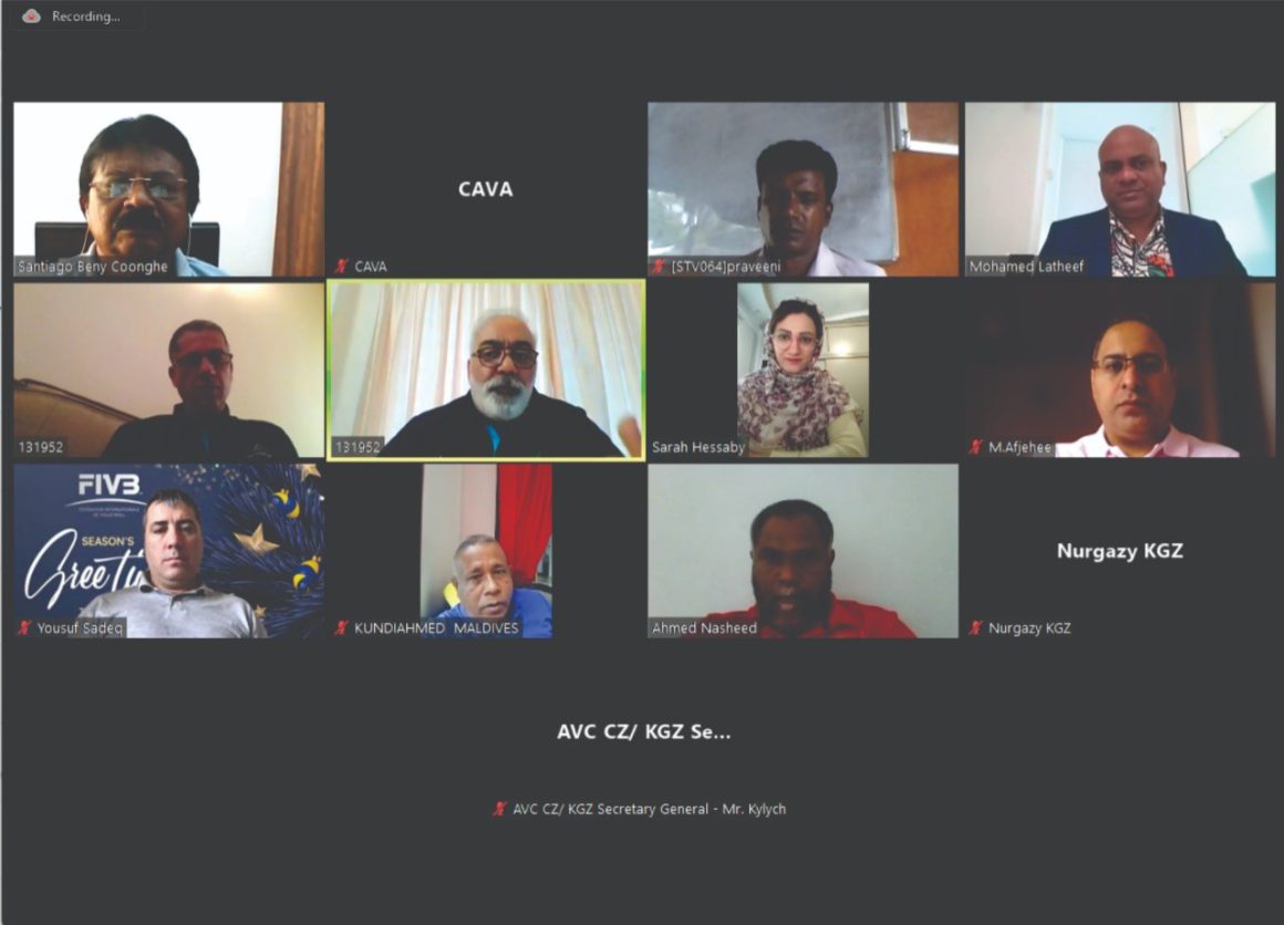 NEWLY-APPOINTED CAVA EVENTS AND REFEREES COMMITTEE FOR VOLLEYBALL CONVENES ITS FIRST ONLINE MEETING