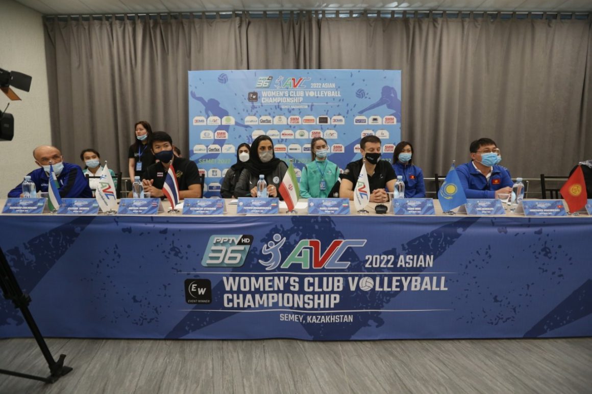 HEAD COACHES AND CAPTAINS UPBEAT DURING PRE-EVENT PRESS CONFERENCE OF 2022 ASIAN WOMEN’S CLUB CHAMPIONSHIP IN KAZAKHSTAN