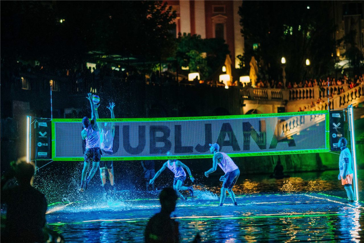 LJUBLJANA HOLDS SPECTACULAR VOLLEYBALL ON WATER EVENT Asian