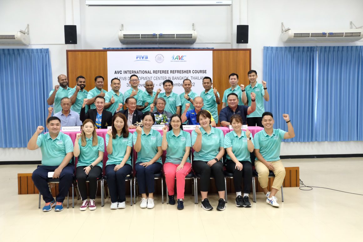 REFS FROM 9 FEDERATIONS ATTENDING AVC INTERNATIONAL REFEREE REFRESHER COURSE AT FIVB DC IN THAILAND