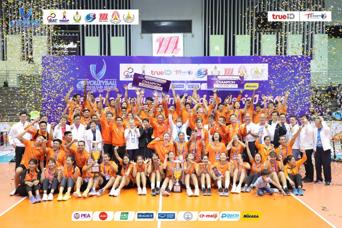 NAKHON RATCHASIMA COMPLETE CLEAN SWEEP OF MEN’S AND WOMEN’S TITLES AT THAILAND VOLLEYBALL LEAGUE 2022/23 SEASON