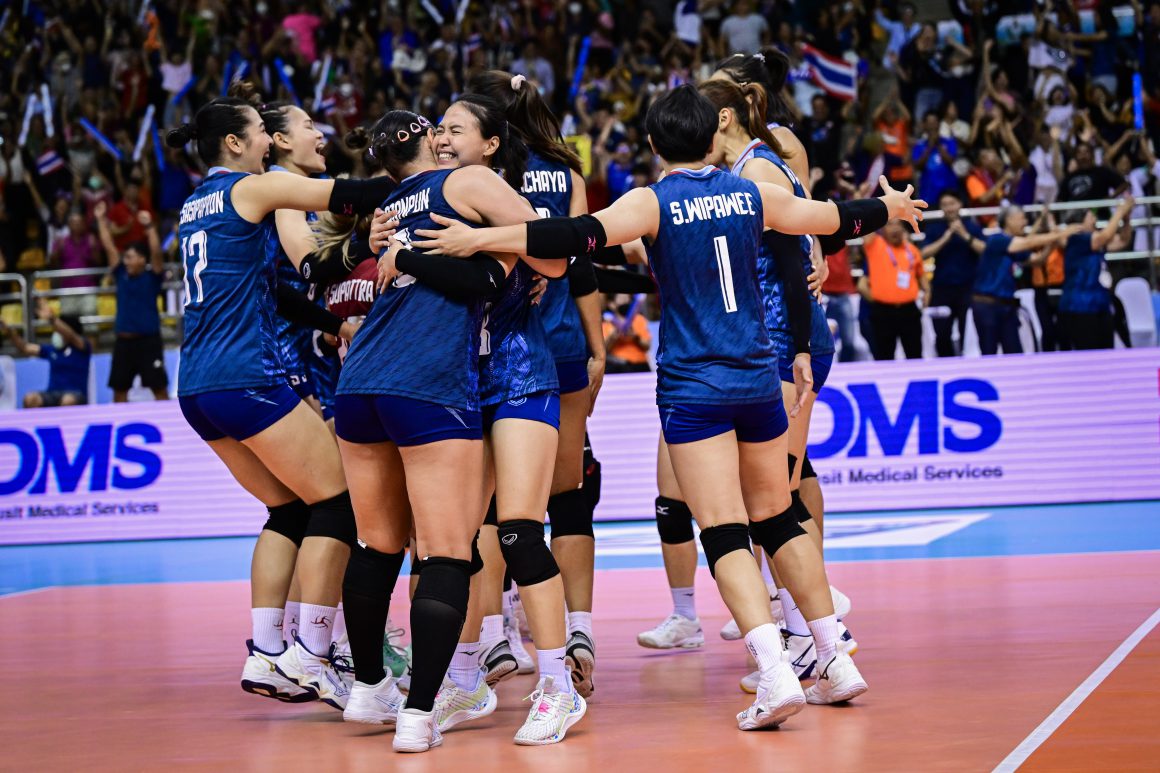 THAILAND DELIGHT BOISTEROUS HOME FANS WITH STUNNING 3-2 UPSET OF DEFENDING CHAMPIONS JAPAN TO SET UP FINAL CLASH WITH CHINA