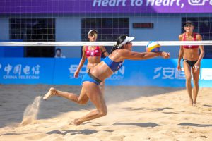 Beach volleyball: WANG/XIA rally to claim women's gold