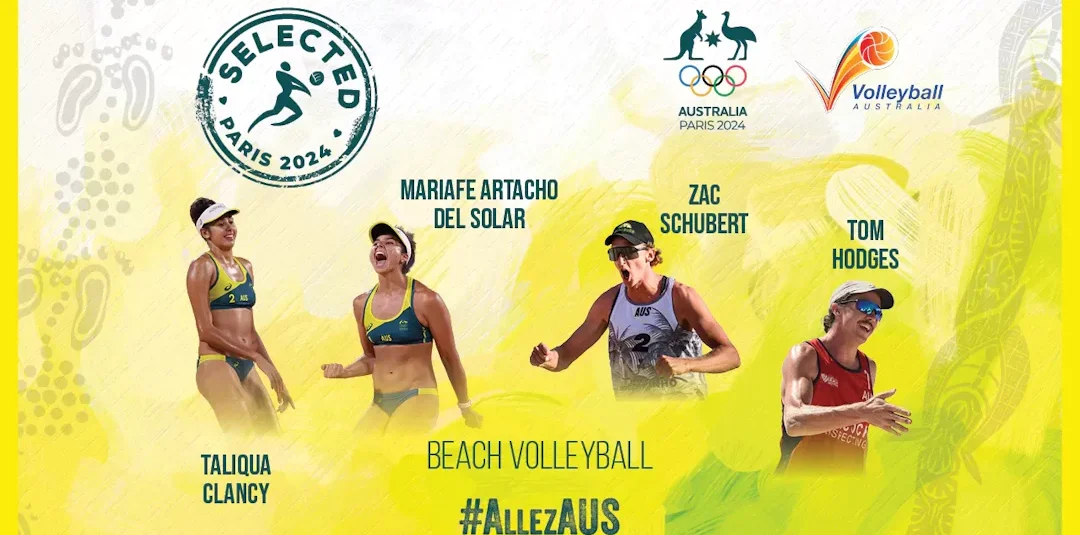 FOUR BEACH VOLLEYBALL ATHLETES ANNOUNCED TO COMPETE UNDER THE EIFFEL TOWER AT PARIS 2024