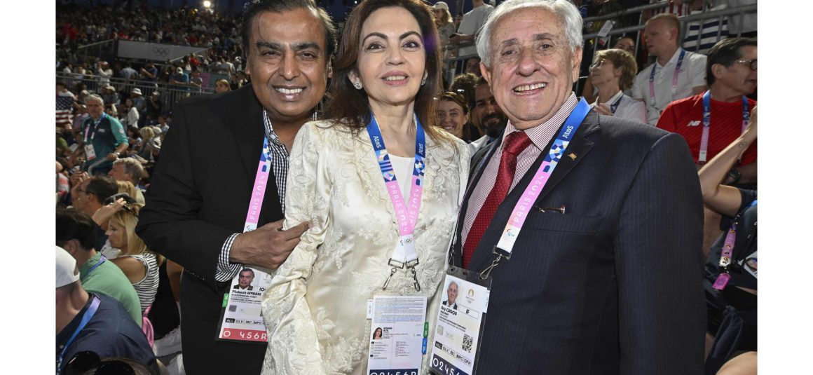 AMBANI FAMILY AND ZINEDINE ZIDANE AMONG TOP GUESTS AT PACKED PARIS 2024 BEACH VOLLEYBALL VENUE