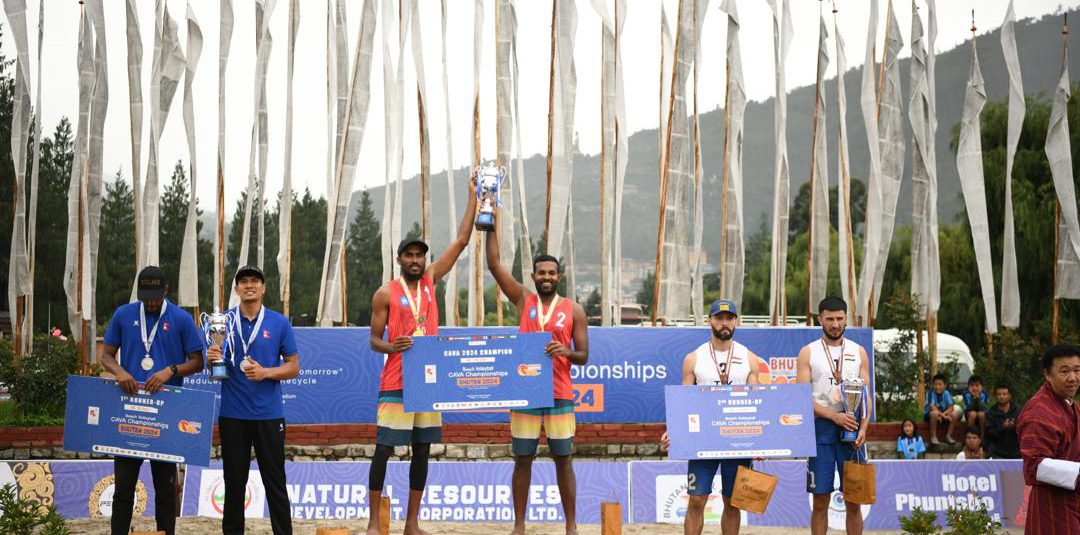 MALDIVIANS ADAM/ISMAIL, NEPALESE PUN/MANISHA CROWNED MEN’S AND WOMEN’S CHAMPIONS AT CAVA BEACH VOLLEYBALL CHALLENGE CUP IN BHUTAN