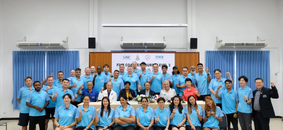 THIRTY-FOUR CANDIDATES ATTENDING FIVB LEVEL-3 COACHES COURSE IN THAILAND