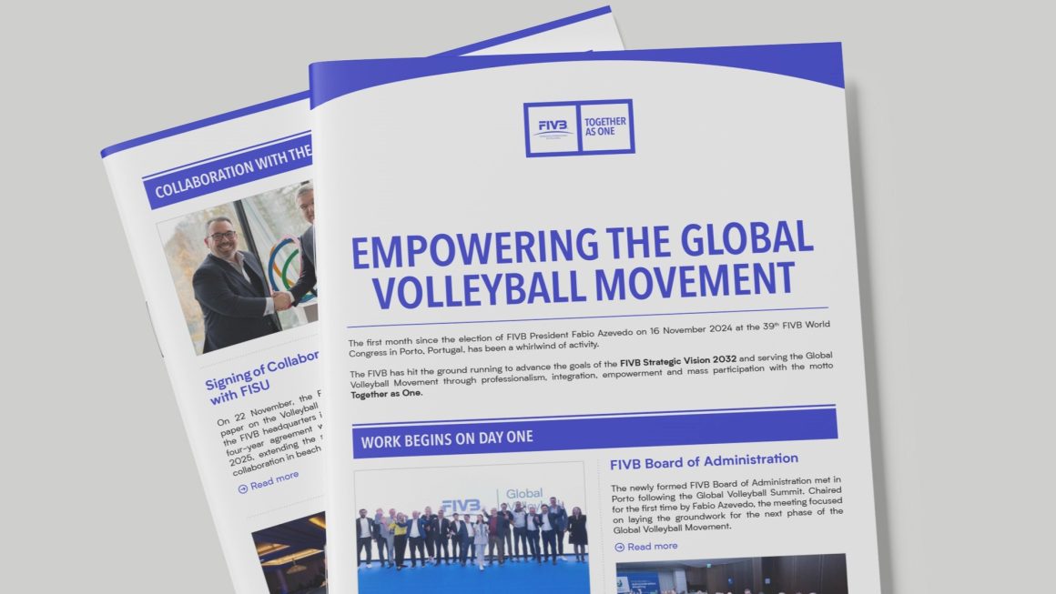 FIVB SHOWCASES WHIRLWIND OF ACTIVITY IN JUST ONE MONTH WITH NEW EMPOWERING THE GLOBAL VOLLEYBALL MOVEMENT LEAFLET