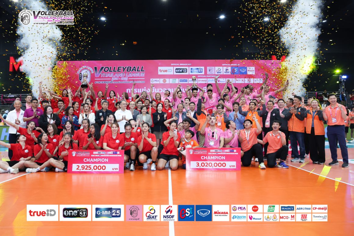 NAKHON RATCHASIMA MAKE IT THREE IN A ROW IN VOLLEYBALL THAILAND LEAGUE, SUPREME CLAIM WOMEN’S CROWN