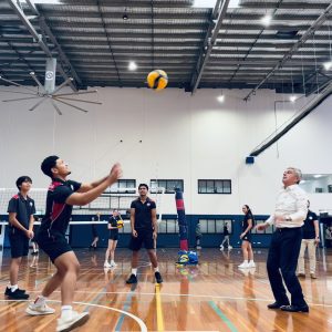 IOC PRESIDENT THOMAS BACH JOINS VOLLEYBALL ACTION DURING BRISBANE 2032 VISIT