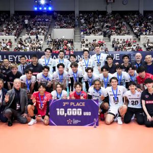 SUNTORY SUNBIRDS CLAIM BRONZE AT INAUGURAL AVC MEN’S CHAMPIONS LEAGUE WITH STRAIGHT-SET VICTORY OVER FOOLAD SIRJAN IRANIAN