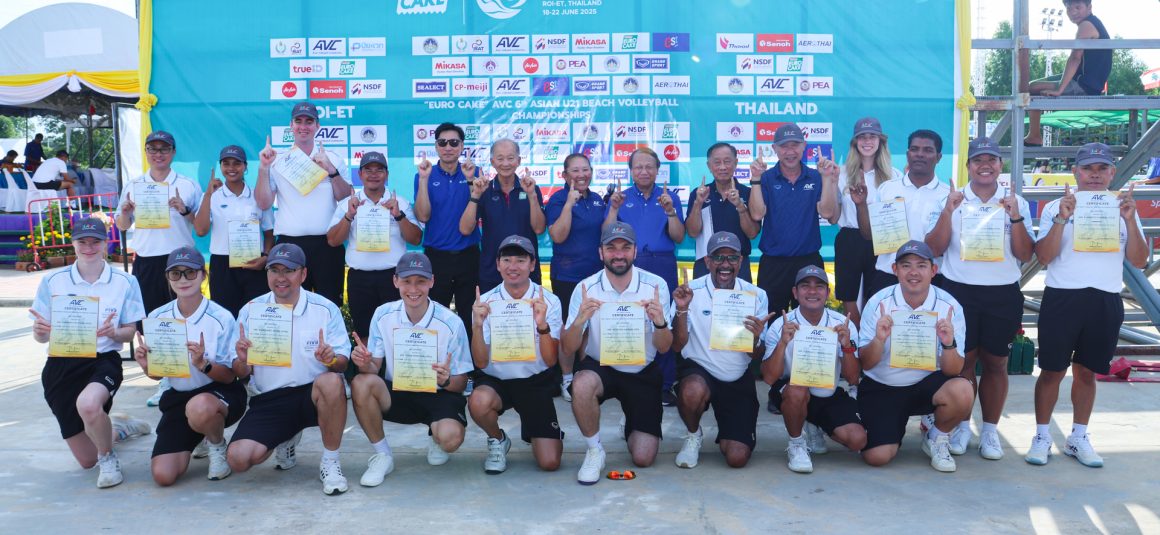 REFEREE CANDIDATES AWARDED CERTIFICATES AFTER SUCCESSFUL COMPLETION OF AVC BEACH VOLLEYBALL REFEREE COURSE REFEREE CANDIDATES AWARDED CERTIFICATES AFTER SUCCESSFUL COMPLETION OF AVC BEACH VOLLEYBALL REFEREE COURSE