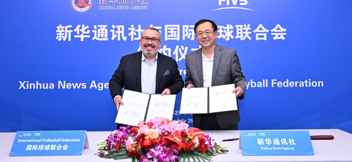 FIVB AND XINHUA SIGN LANDMARK MOU TO PROMOTE VOLLEYBALL IN CHINA AND AROUND THE WORLD