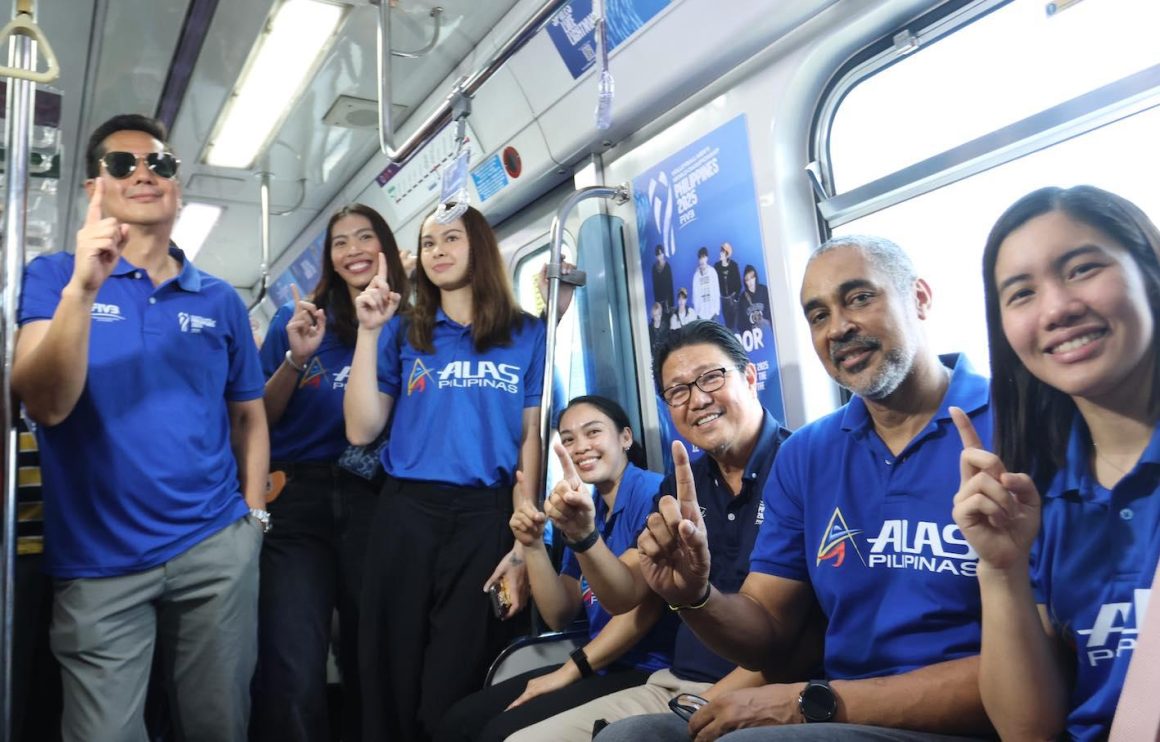 JIA, DAWN, VANIE, ALLEIAH DRUM UP ATTENTION ON FIVB MWCH WHILE RIDING LRT-2
