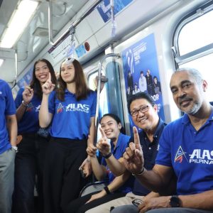 JIA, DAWN, VANIE, ALLEIAH DRUM UP ATTENTION ON FIVB MWCH WHILE RIDING LRT-2
