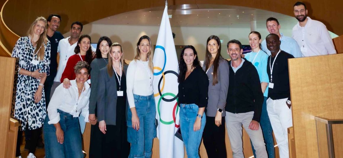 BEYOND THE COURT OLYMPIANS SIGN OLYMPIC WALL