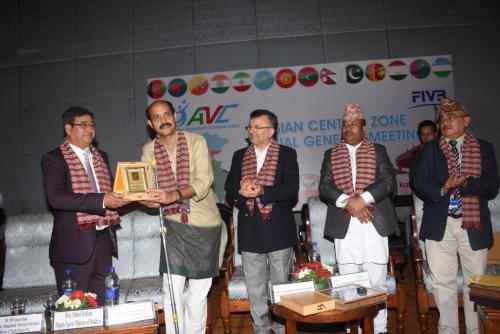 BVF President Mr. Atiquel presenting token of love to NOC president