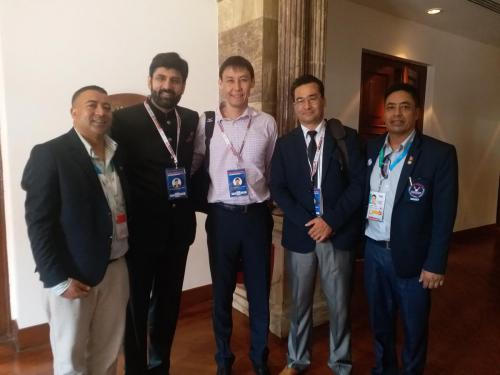 Delegates after  the meeting